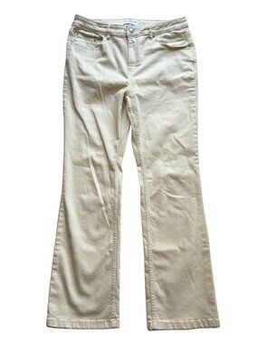 Marc New York Women's Mid Rise Ivory Jeans Size 14 Bootcut, Good Condition
